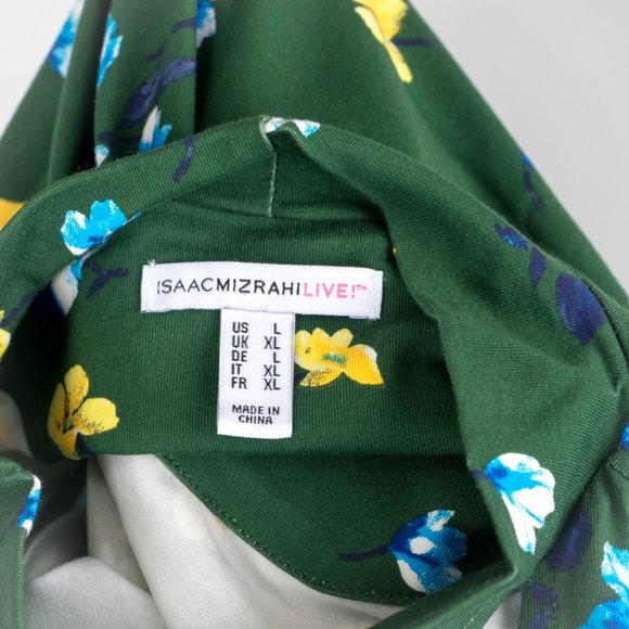 NWT Isaac Mizrahi  Floral Choker-Cutout Top - Large - Picture 4 of 4